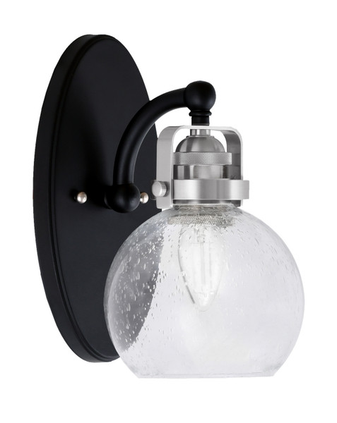 Toltec Lighting - 1931-MBBN-4100 - One Light Wall Sconce - Easton - Matte Black & Brushed Nickel