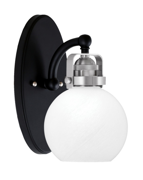 Toltec Lighting - 1931-MBBN-4101 - One Light Wall Sconce - Easton - Matte Black & Brushed Nickel