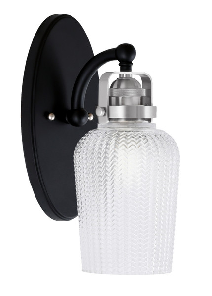 Toltec Lighting - 1931-MBBN-4250 - One Light Wall Sconce - Easton - Matte Black & Brushed Nickel