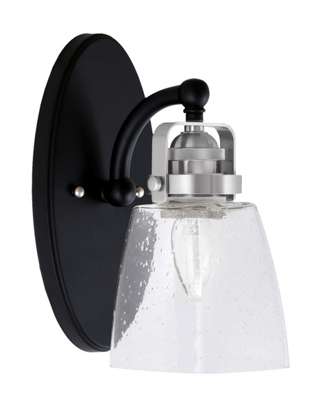Toltec Lighting - 1931-MBBN-461 - One Light Wall Sconce - Easton - Matte Black & Brushed Nickel
