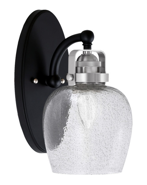 Toltec Lighting - 1931-MBBN-4812 - One Light Wall Sconce - Easton - Matte Black & Brushed Nickel