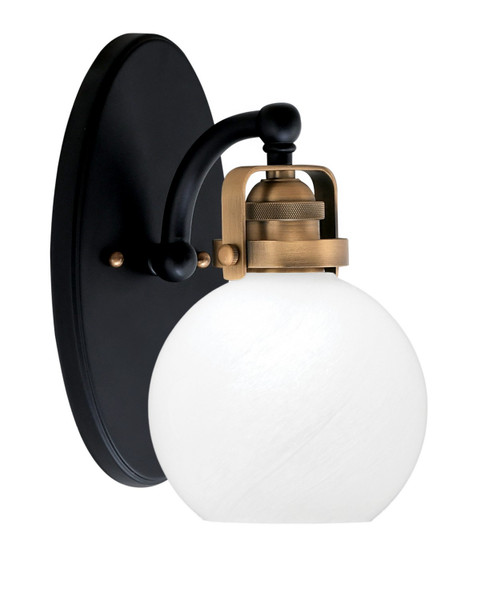 Toltec Lighting - 1931-MBBR-4101 - One Light Wall Sconce - Easton - Matte Black & Brass
