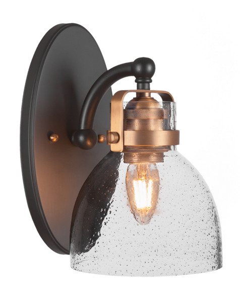 Toltec Lighting - 1931-MBBR-4119 - One Light Wall Sconce - Easton - Matte Black & Brass