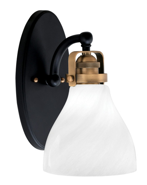 Toltec Lighting - 1931-MBBR-4761 - One Light Wall Sconce - Easton - Matte Black & Brass