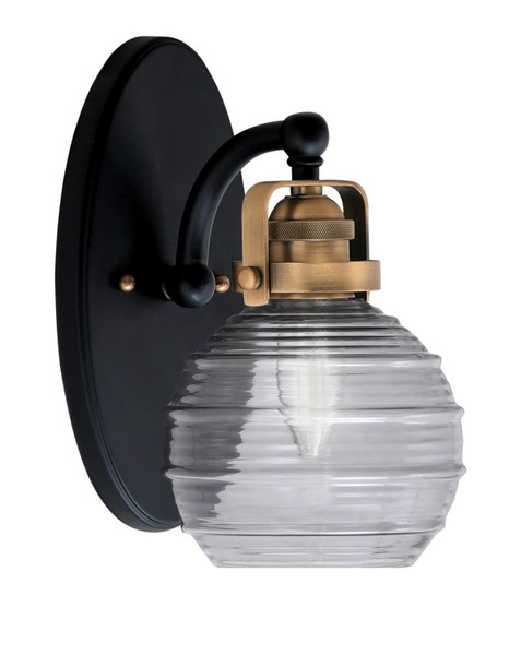 Toltec Lighting - 1931-MBBR-5112 - One Light Wall Sconce - Easton - Matte Black & Brass