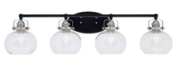 Toltec Lighting - 1934-MBBN-202 - Four Light Bath Bar - Easton - Matte Black & Brushed Nickel