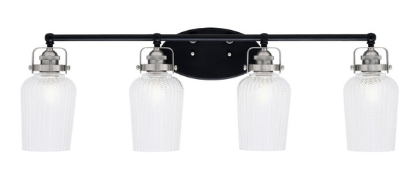 Toltec Lighting - 1934-MBBN-4250 - Four Light Bath Bar - Easton - Matte Black & Brushed Nickel