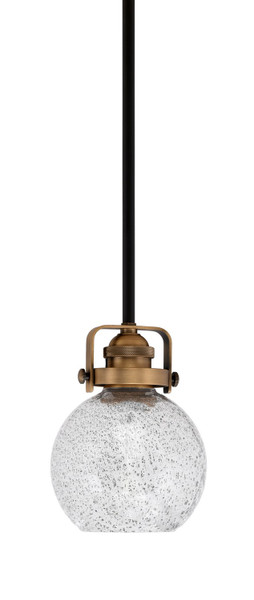 Toltec Lighting - 1941-MBBR-4102 - One Light Mini Pendant - Easton - Matte Black & Brass