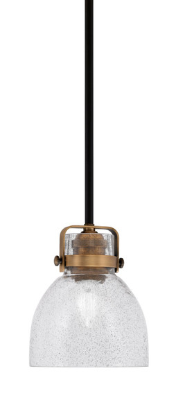 Toltec Lighting - 1941-MBBR-4119 - One Light Mini Pendant - Easton - Matte Black & Brass