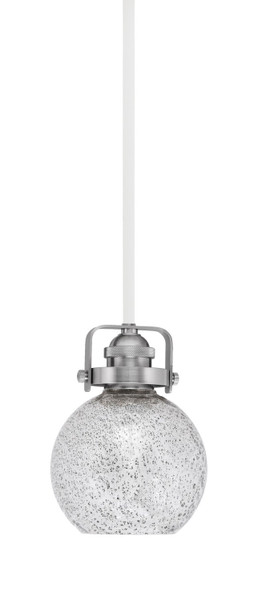 Toltec Lighting - 1941-WHBN-4102 - One Light Mini Pendant - Easton - White & Brushed Nickel
