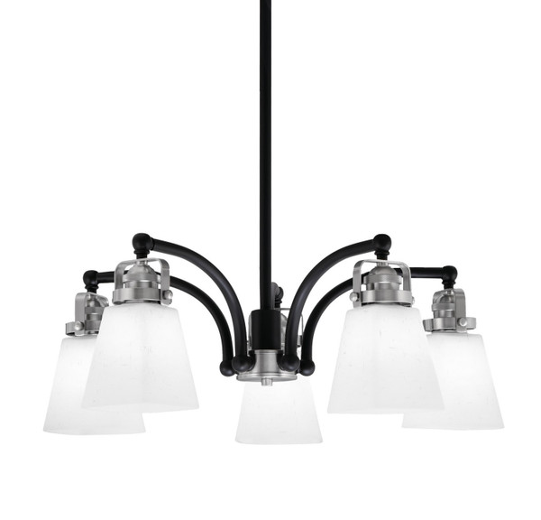 Toltec Lighting - 1945-MBBN-460 - Five Light Chandelier - Easton - Matte Black & Brushed Nickel