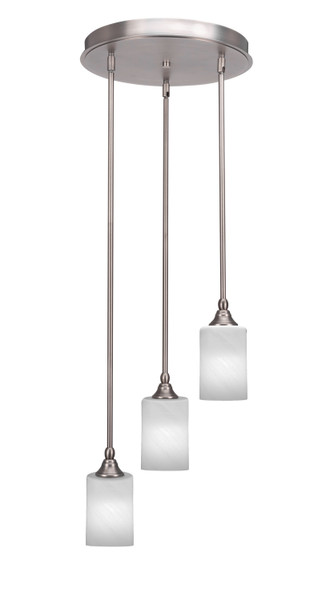 Toltec Lighting - 2143-BN-3001 - Three Light Cluster Pendalier - Empire - Brushed Nickel