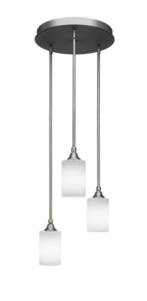 Toltec Lighting - 2143-BN-4061 - Three Light Cluster Pendalier - Empire - Brushed Nickel