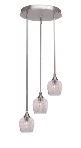 Toltec Lighting - 2143-BN-4812 - Three Light Cluster Pendalier - Empire - Brushed Nickel