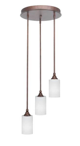 Toltec Lighting - 2143-BRZ-4061 - Three Light Cluster Pendalier - Empire - Bronze