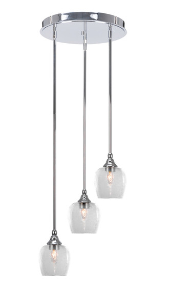 Toltec Lighting - 2143-CH-4810 - Three Light Cluster Pendalier - Empire - Chrome