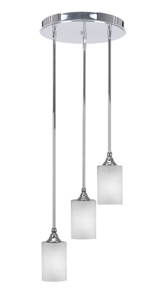 Toltec Lighting - 2143-CH-531 - Three Light Cluster Pendalier - Empire - Chrome