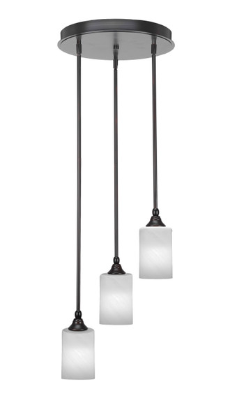 Toltec Lighting - 2143-ES-3001 - Three Light Cluster Pendalier - Empire - Espresso
