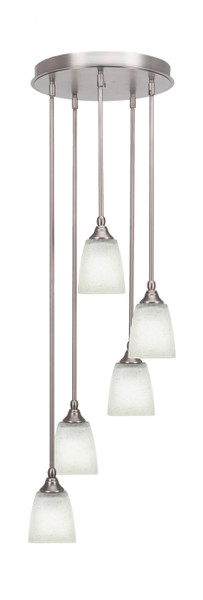 Toltec Lighting - 2145-BN-460 - Five Light Pendalier - Empire - Brushed Nickel