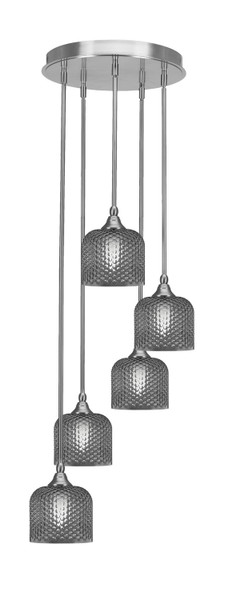 Toltec Lighting - 2145-BN-4612 - Five Light Pendalier - Empire - Brushed Nickel