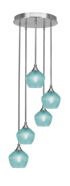 Toltec Lighting - 2145-BN-4625 - Five Light Pendalier - Empire - Brushed Nickel