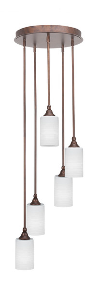 Toltec Lighting - 2145-BRZ-4061 - Five Light Pendalier - Empire - Bronze