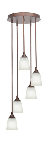 Toltec Lighting - 2145-BRZ-460 - Five Light Pendalier - Empire - Bronze