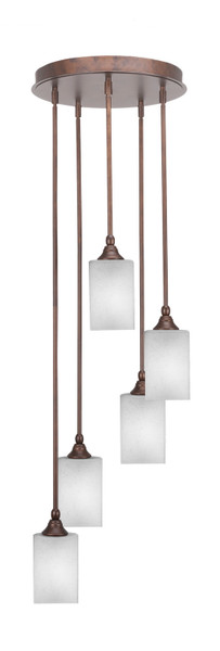 Toltec Lighting - 2145-BRZ-531 - Five Light Pendalier - Empire - Bronze
