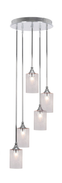 Toltec Lighting - 2145-CH-300 - Five Light Pendalier - Empire - Chrome