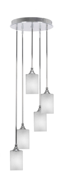 Toltec Lighting - 2145-CH-531 - Five Light Pendalier - Empire - Chrome