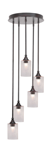 Toltec Lighting - 2145-ES-300 - Five Light Pendalier - Empire - Espresso