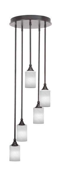 Toltec Lighting - 2145-ES-3001 - Five Light Pendalier - Empire - Espresso