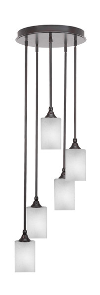 Toltec Lighting - 2145-ES-531 - Five Light Pendalier - Empire - Espresso
