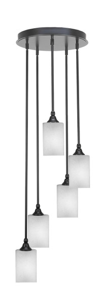 Toltec Lighting - 2145-MB-531 - Five Light Pendalier - Empire - Matte Black