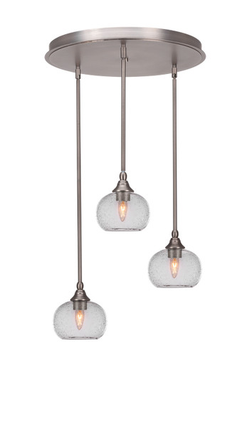 Toltec Lighting - 2183-BN-202 - Three Light Pendalier - Empire - Brushed Nickel
