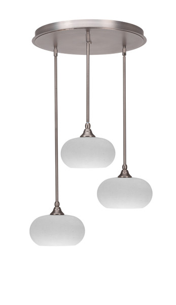Toltec Lighting - 2183-BN-214 - Three Light Pendalier - Empire - Brushed Nickel