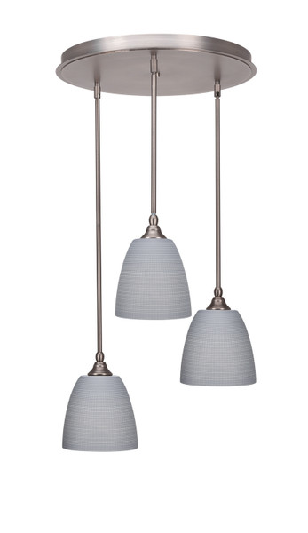 Toltec Lighting - 2183-BN-4072 - Three Light Pendalier - Empire - Brushed Nickel