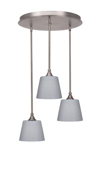 Toltec Lighting - 2183-BN-4082 - Three Light Pendalier - Empire - Brushed Nickel