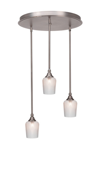Toltec Lighting - 2183-BN-4280 - Three Light Pendalier - Empire - Brushed Nickel
