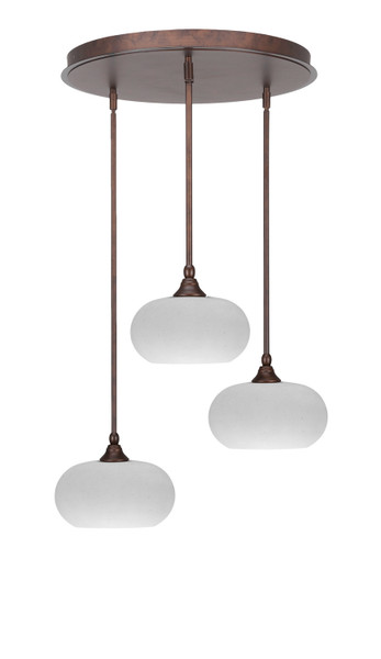 Toltec Lighting - 2183-BRZ-214 - Three Light Pendalier - Empire - Bronze