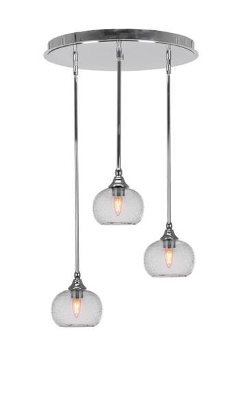 Toltec Lighting - 2183-CH-202 - Three Light Pendalier - Empire - Chrome