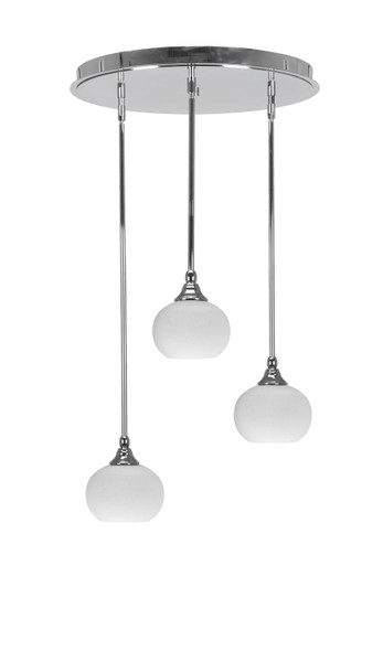 Toltec Lighting - 2183-CH-212 - Three Light Pendalier - Empire - Chrome