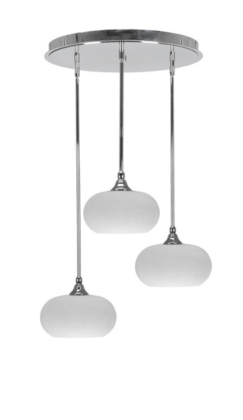 Toltec Lighting - 2183-CH-214 - Three Light Pendalier - Empire - Chrome