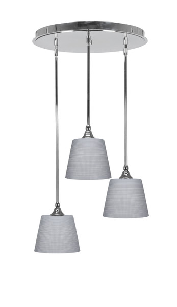 Toltec Lighting - 2183-CH-4082 - Three Light Pendalier - Empire - Chrome