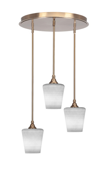Toltec Lighting - 2183-NAB-4031 - Three Light Pendalier - Empire - New Age Brass