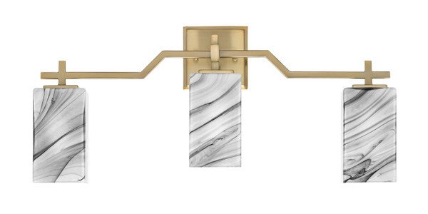 Toltec Lighting - 2313-NAB-549 - Three Light Bath Bar - Corbin - New Age Brass