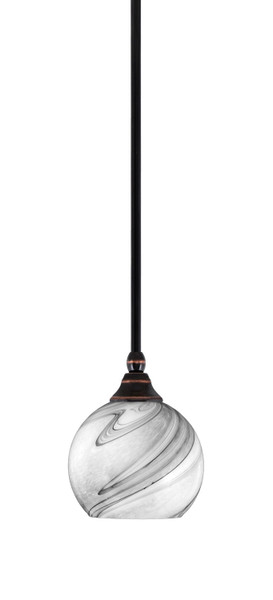 Toltec Lighting - 23-BC-4109 - One Light Mini Pendant - Stem - Black Copper