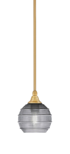 Toltec Lighting - 23-NAB-5112 - One Light Mini Pendant - Stem - New Age Brass