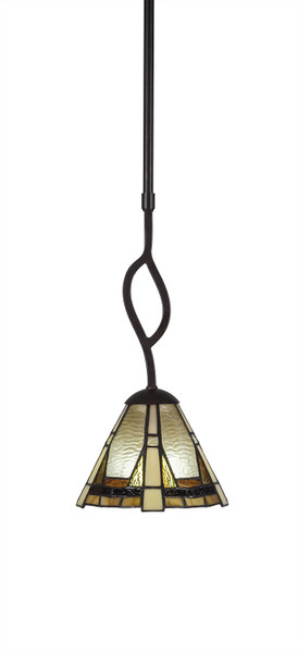Toltec Lighting - 240-DG-9345 - One Light Mini Pendant - Revo - Dark Granite