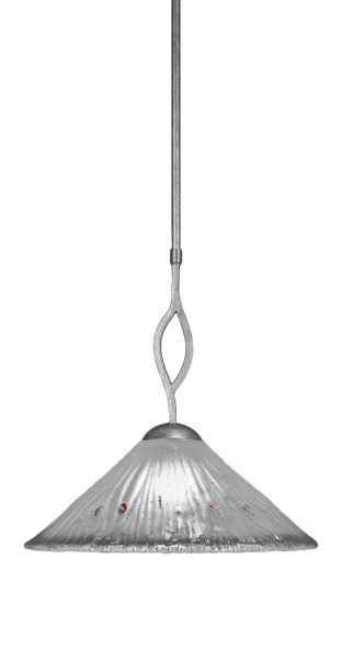 Toltec Lighting - 241-AS-711 - One Light Pendant - Revo - Aged Silver